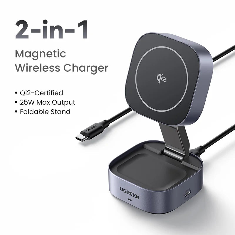 UGREEN Qi2 15W Magnetic Wireless Charging Stand