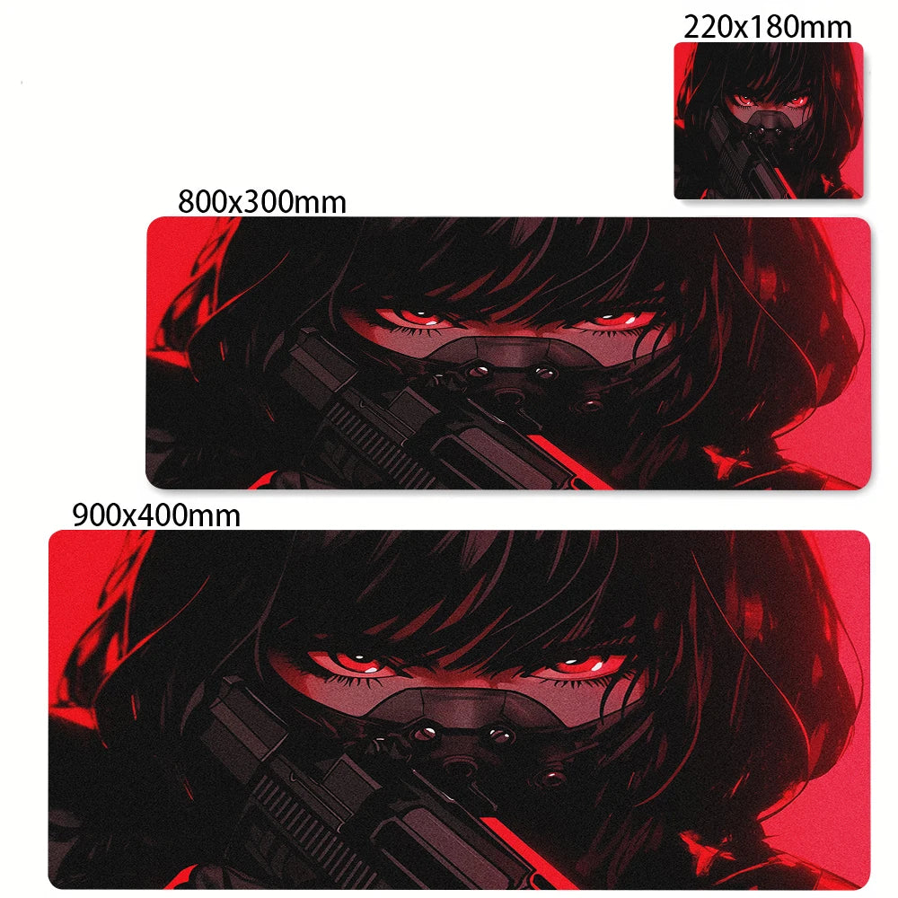 XXL Anime Gaming Desk Mat – Mask Girl Design