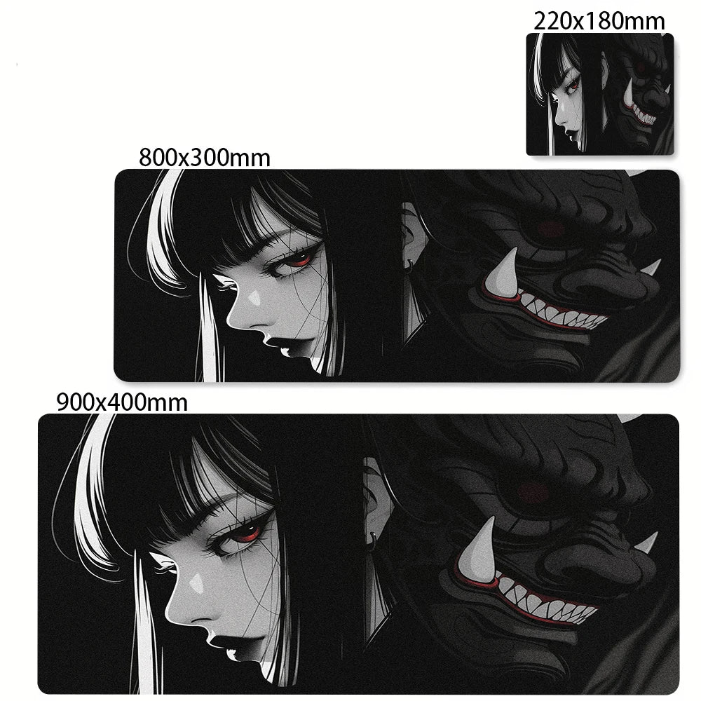 XXL Anime Gaming Desk Mat – Mask Girl Design