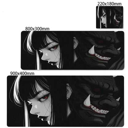 XXL Anime Gaming Desk Mat – Mask Girl Design