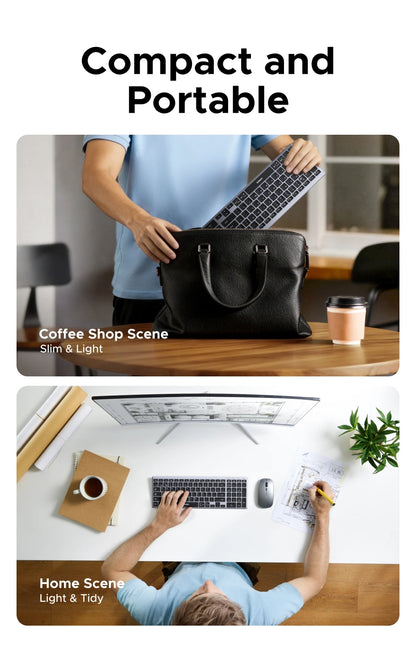 UGREEN 99-Key Wireless Keyboard (Bluetooth & 2.4G)