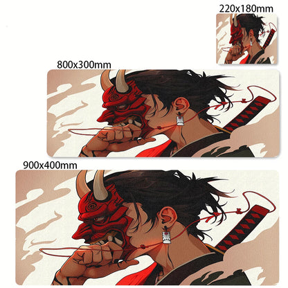 XXL Anime Gaming Desk Mat – Mask Girl Design