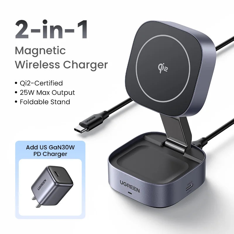 UGREEN Qi2 15W Magnetic Wireless Charging Stand