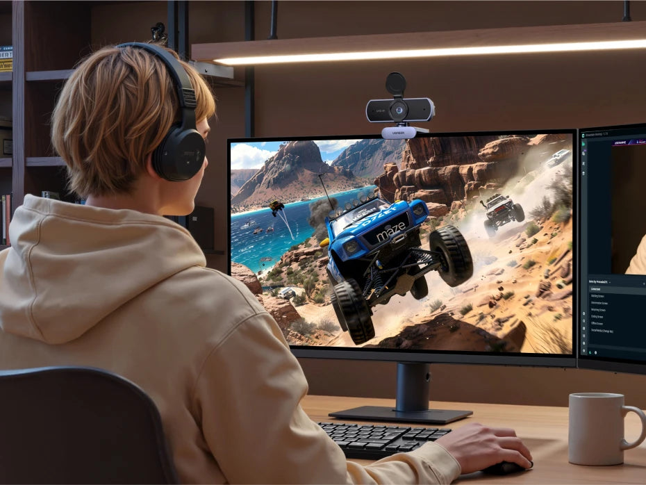 UGREEN 4K FHD Webcam – Auto Focus & Noise-Cancelling Mics