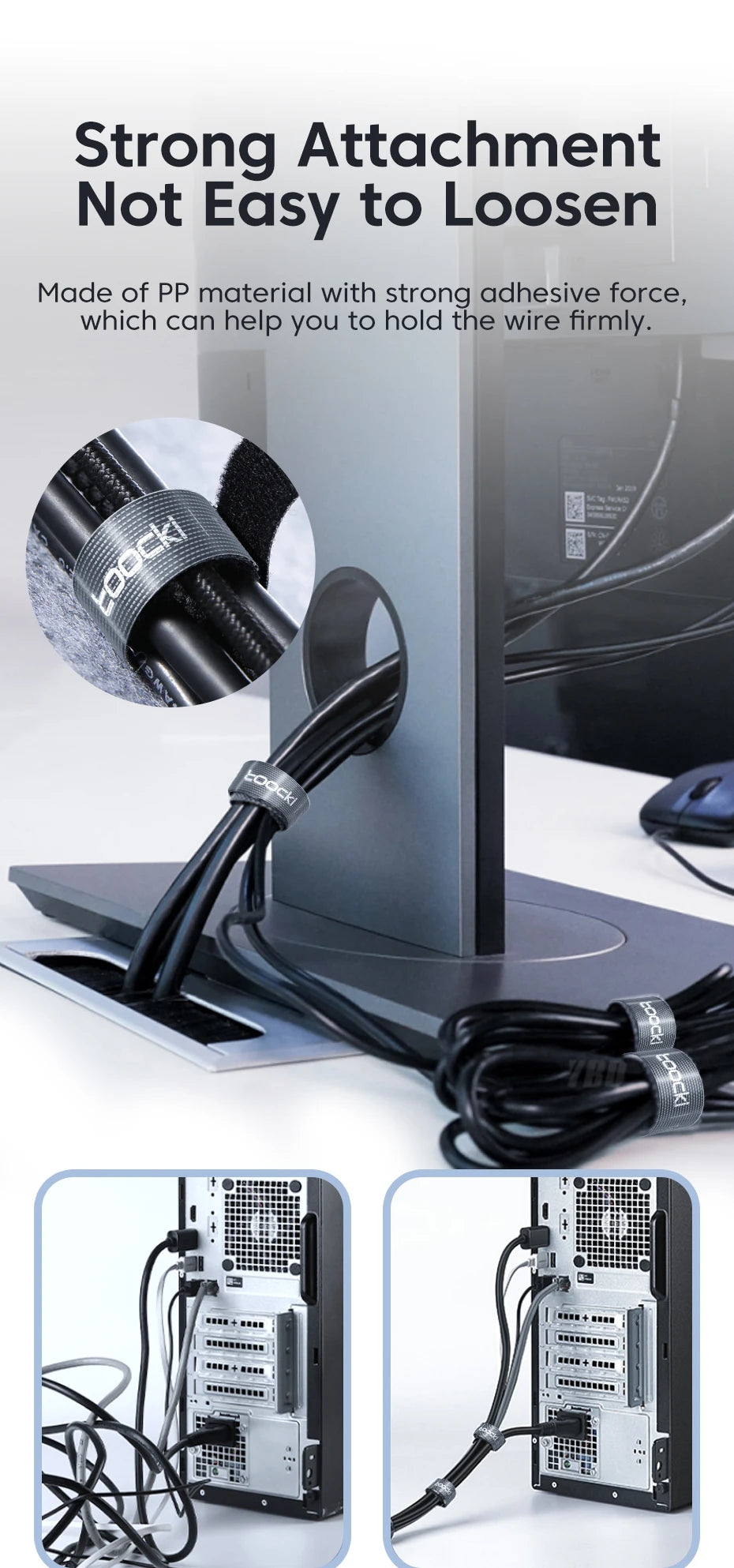 Toocki 5PCS Cable Organizer – Wire Winder Ties