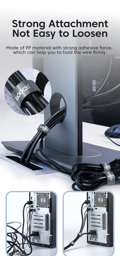 Toocki 5PCS Cable Organizer – Wire Winder Ties