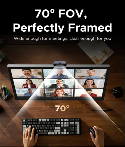 UGREEN 4K FHD Webcam – Auto Focus & Noise-Cancelling Mics