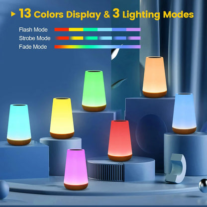 RGB 13-Color Night Light – Touch & Remote Control