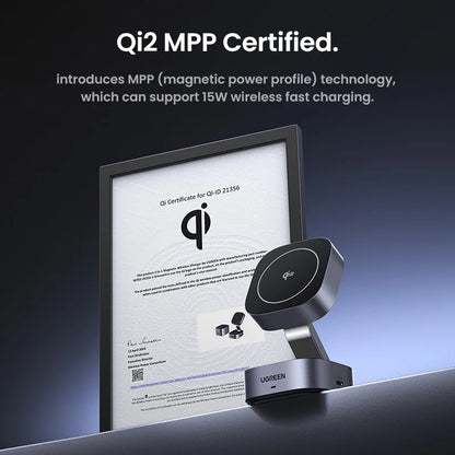 UGREEN Qi2 15W Magnetic Wireless Charging Stand