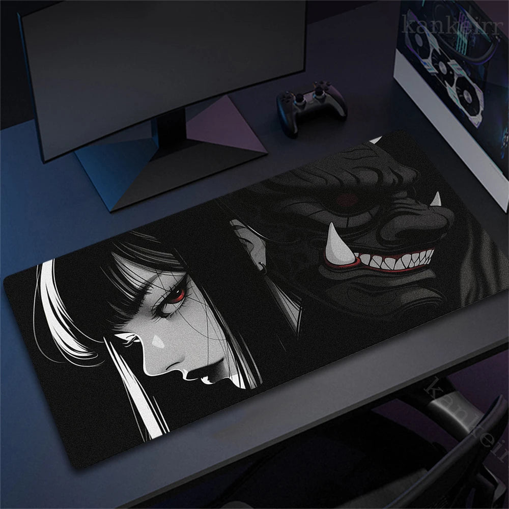 XXL Anime Gaming Desk Mat – Mask Girl Design