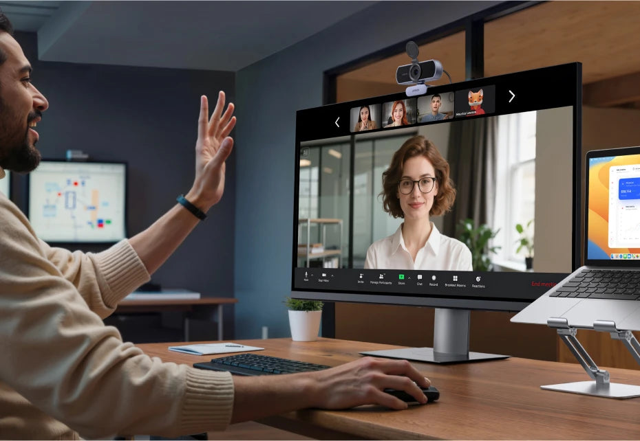 UGREEN 4K FHD Webcam – Auto Focus & Noise-Cancelling Mics