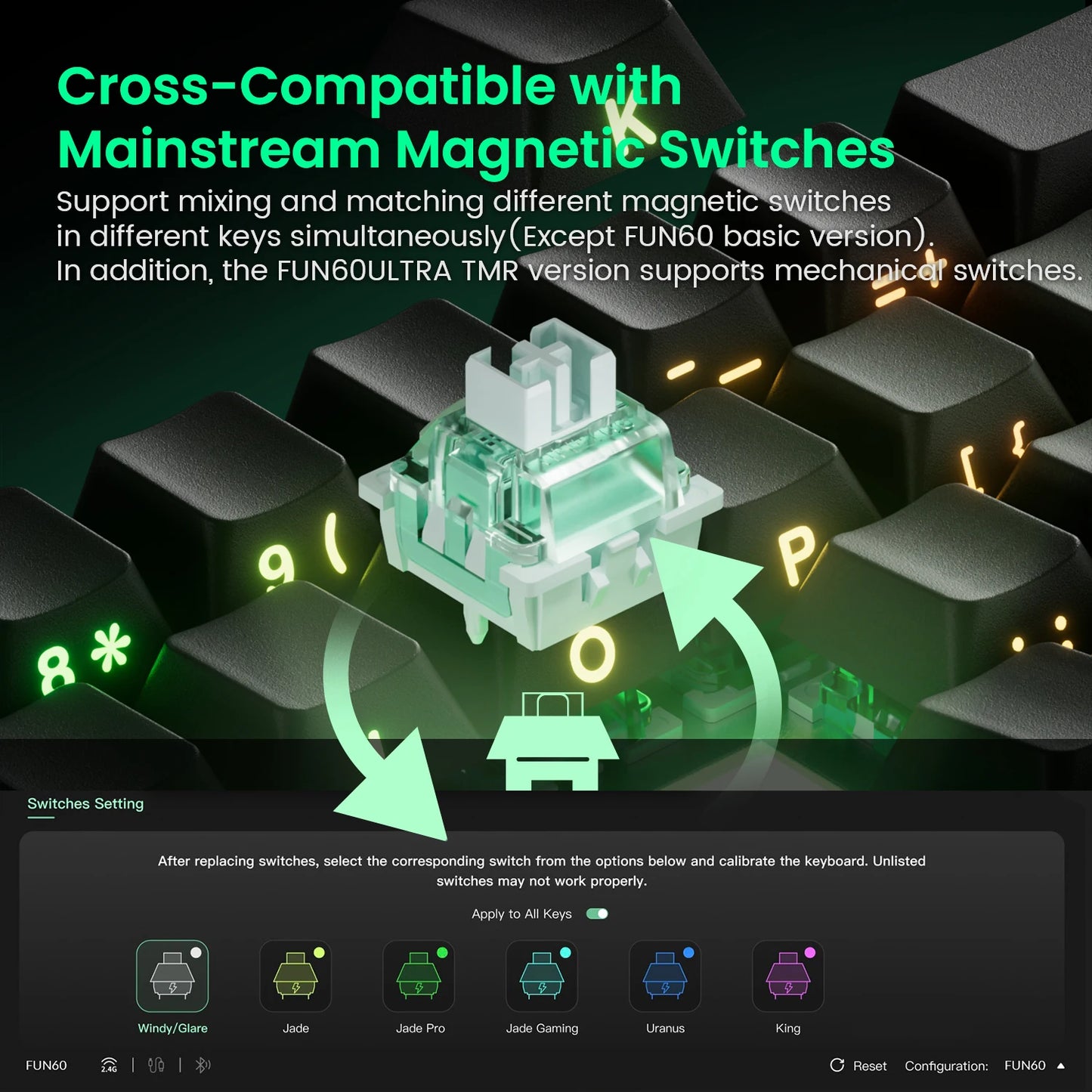 Akko MonsGeek FUN60 Magnetic Switch 60% Mechanical Keyboard