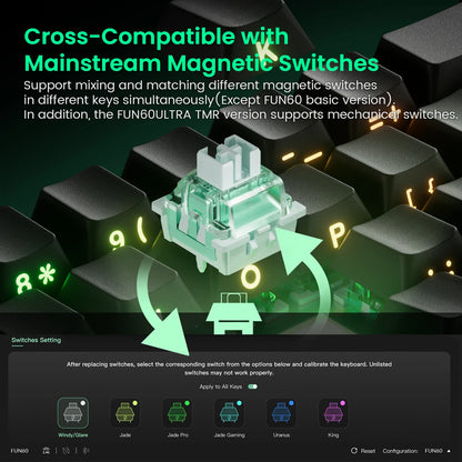 Akko MonsGeek FUN60 Magnetic Switch 60% Mechanical Keyboard