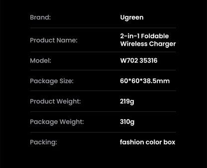 UGREEN Qi2 15W Magnetic Wireless Charging Stand