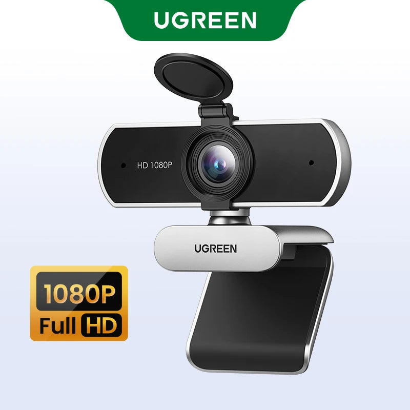 UGREEN 4K FHD Webcam – Auto Focus & Noise-Cancelling Mics