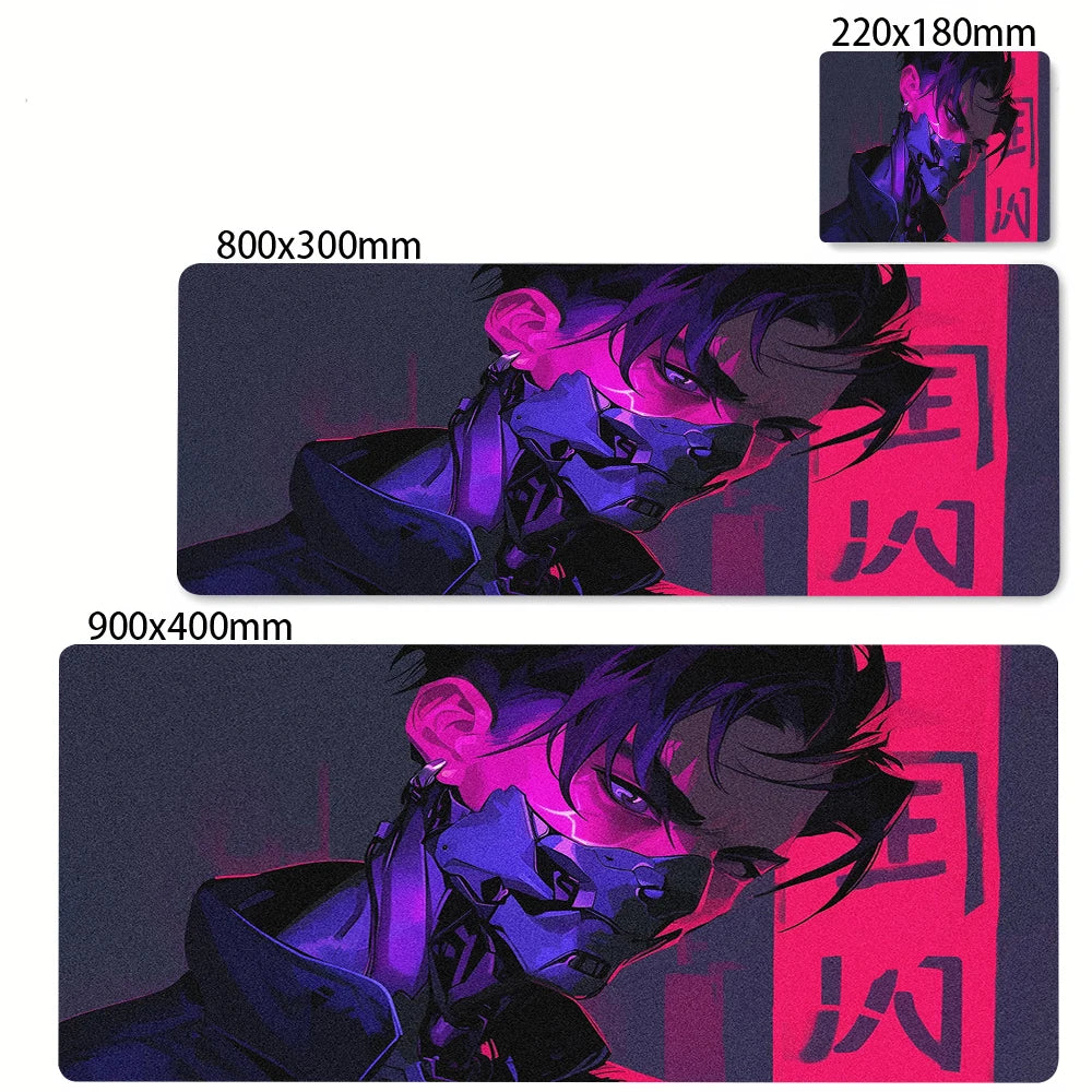 XXL Anime Gaming Desk Mat – Mask Girl Design