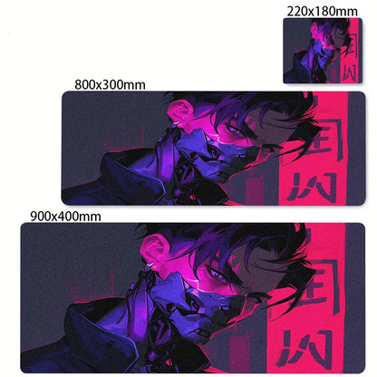 XXL Anime Gaming Desk Mat – Mask Girl Design