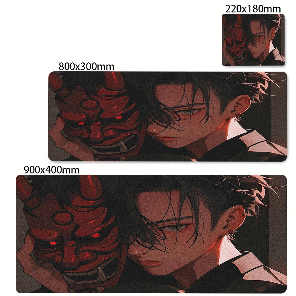 XXL Anime Gaming Desk Mat – Mask Girl Design