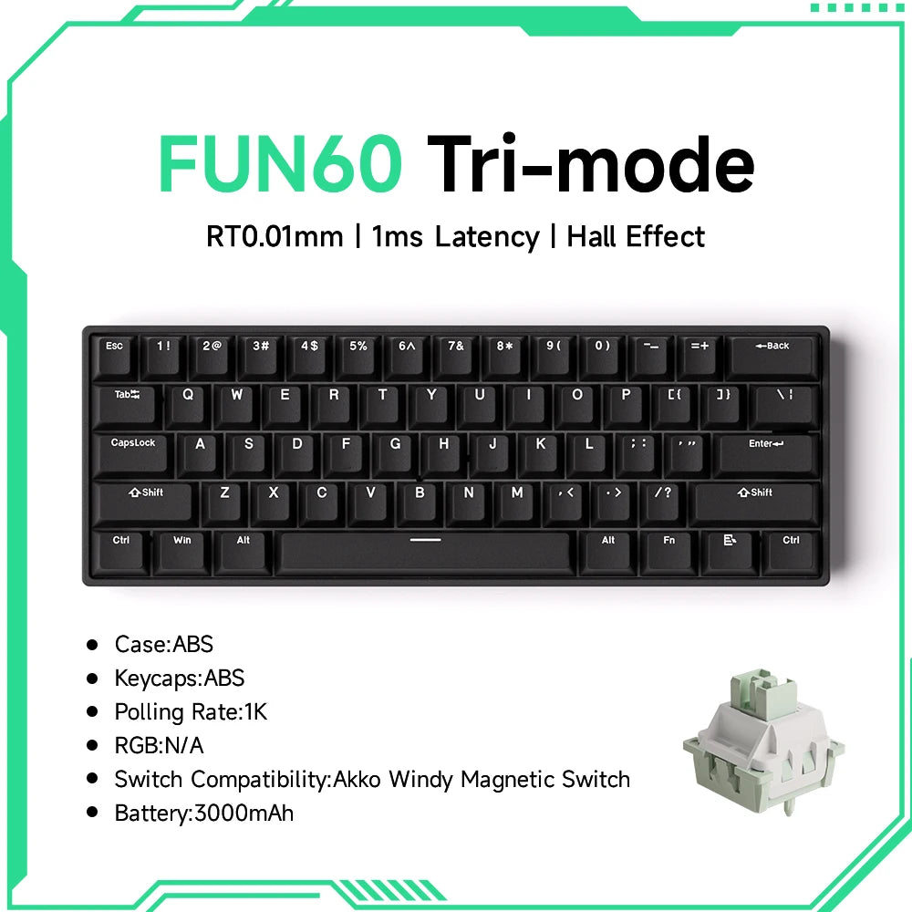 Akko MonsGeek FUN60 Magnetic Switch 60% Mechanical Keyboard