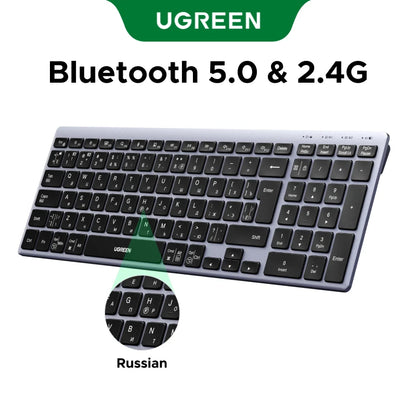 UGREEN 99-Key Wireless Keyboard (Bluetooth & 2.4G)