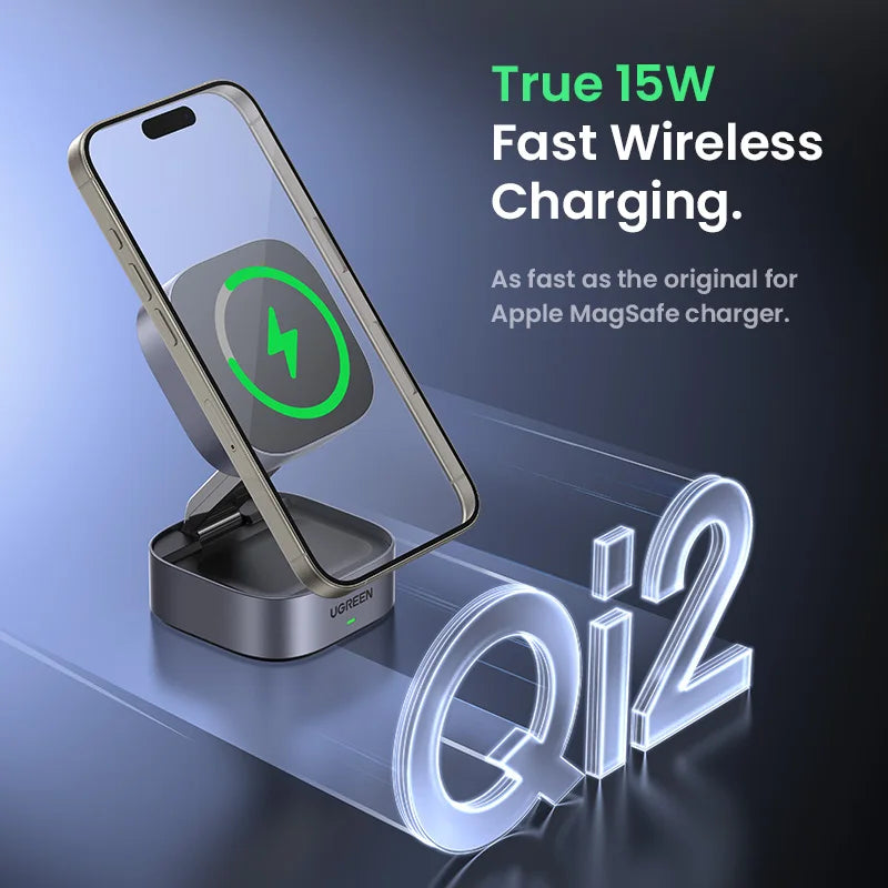 UGREEN Qi2 15W Magnetic Wireless Charging Stand