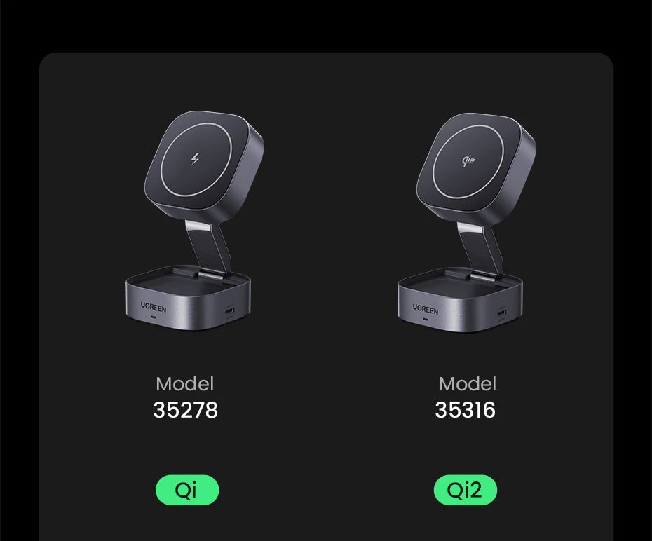 UGREEN Qi2 15W Magnetic Wireless Charging Stand