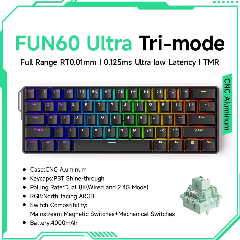 Akko MonsGeek FUN60 Magnetic Switch 60% Mechanical Keyboard