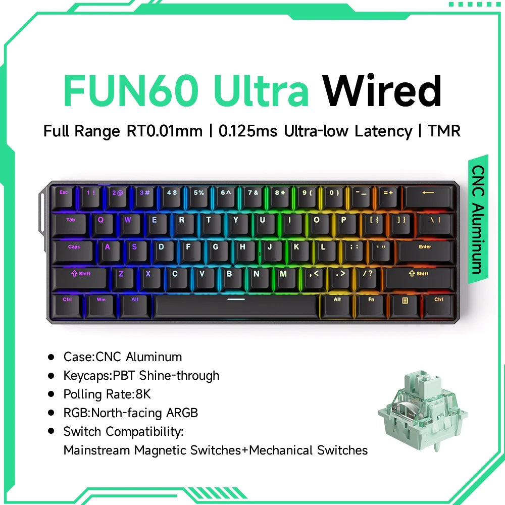 Akko MonsGeek FUN60 Magnetic Switch 60% Mechanical Keyboard