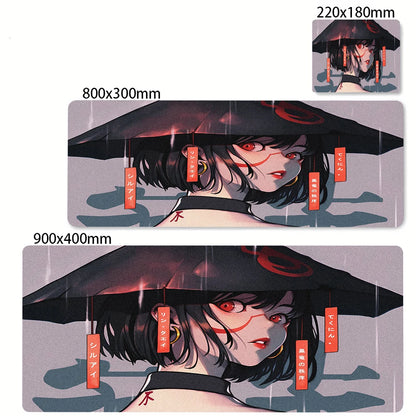 XXL Anime Gaming Desk Mat – Mask Girl Design