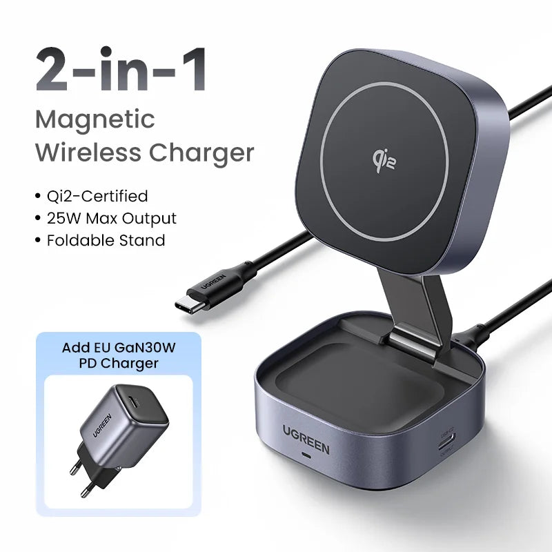 UGREEN Qi2 15W Magnetic Wireless Charging Stand