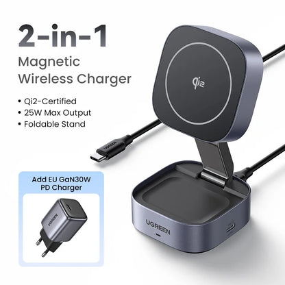 UGREEN Qi2 15W Magnetic Wireless Charging Stand