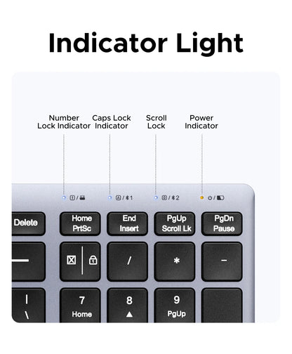 UGREEN 99-Key Wireless Keyboard (Bluetooth & 2.4G)