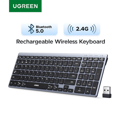UGREEN 99-Key Wireless Keyboard (Bluetooth & 2.4G)