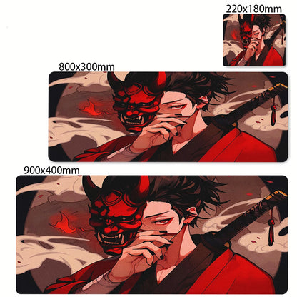 XXL Anime Gaming Desk Mat – Mask Girl Design