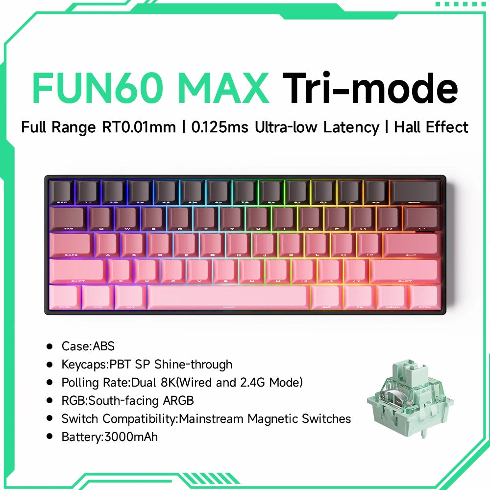 Akko MonsGeek FUN60 Magnetic Switch 60% Mechanical Keyboard