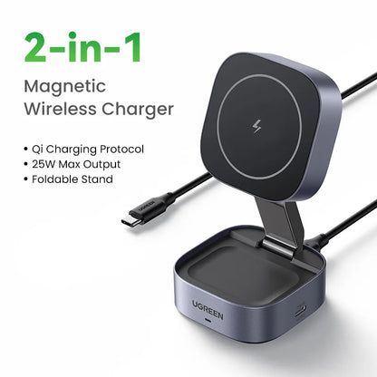 UGREEN Qi2 15W Magnetic Wireless Charging Stand