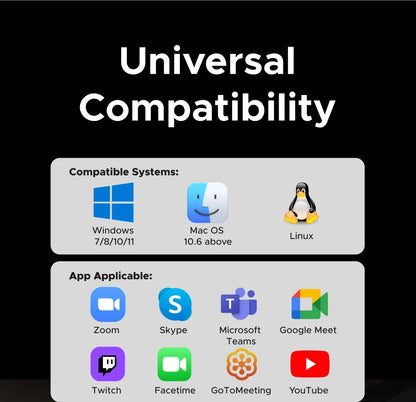 UGREEN 4K FHD Webcam – Auto Focus & Noise-Cancelling Mics