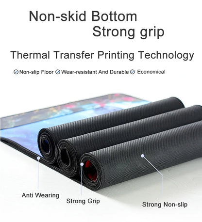 XXL Anime Gaming Desk Mat – Mask Girl Design