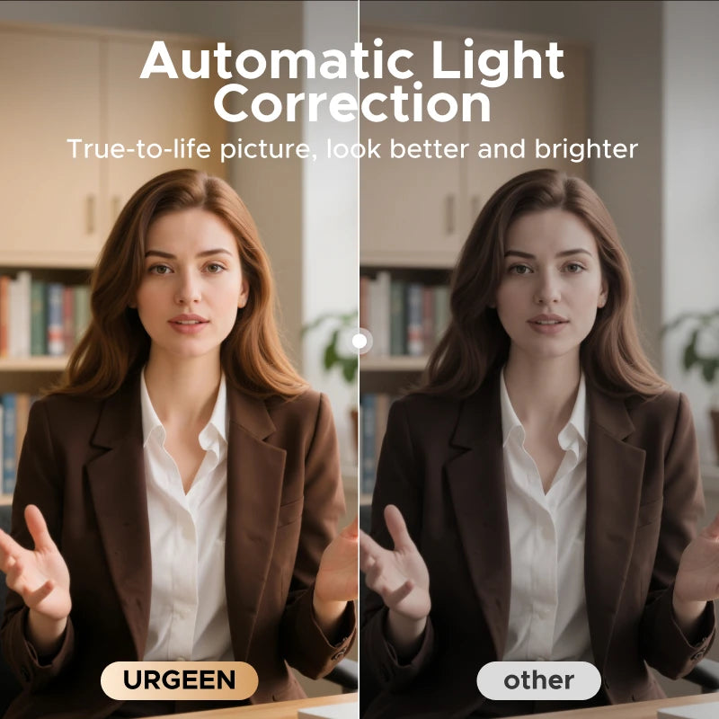 UGREEN 4K FHD Webcam – Auto Focus & Noise-Cancelling Mics