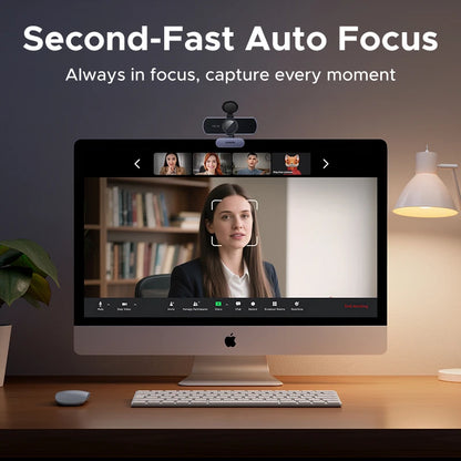 UGREEN 4K FHD Webcam – Auto Focus & Noise-Cancelling Mics