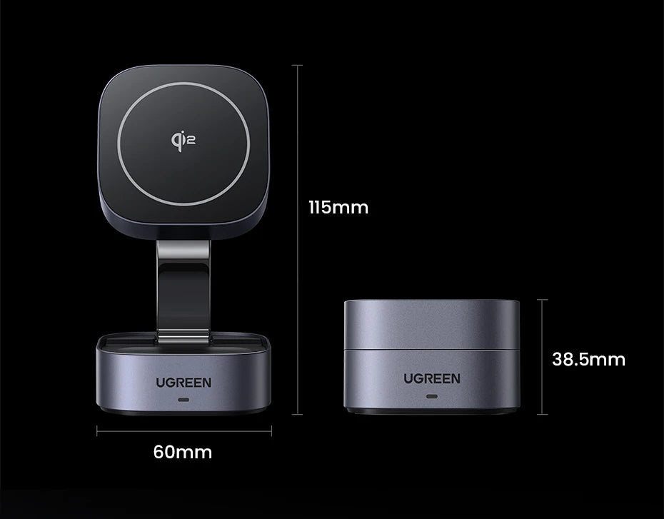 UGREEN Qi2 15W Magnetic Wireless Charging Stand
